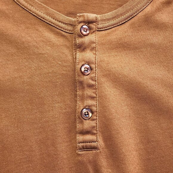 Simons Le31 caramel brown Henley t-shirt - Picture 4 of 10